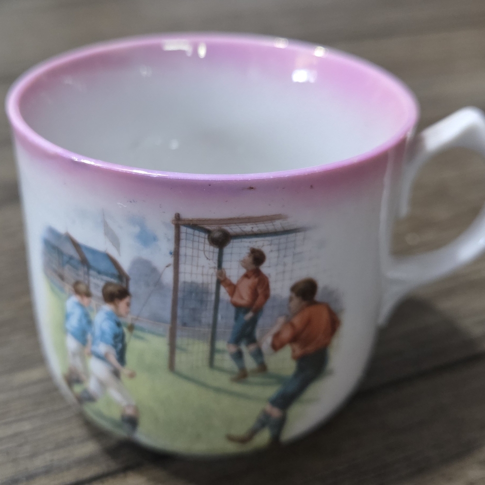 Vintage Soccer Themed Ceramic Mug
